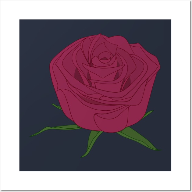 A Pink Rose Wall Art by Unbrokeann